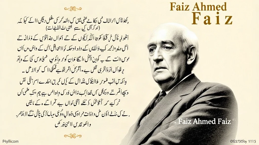 Faiz Ahmed Faiz poetry book with Urdu nazms and ghazals